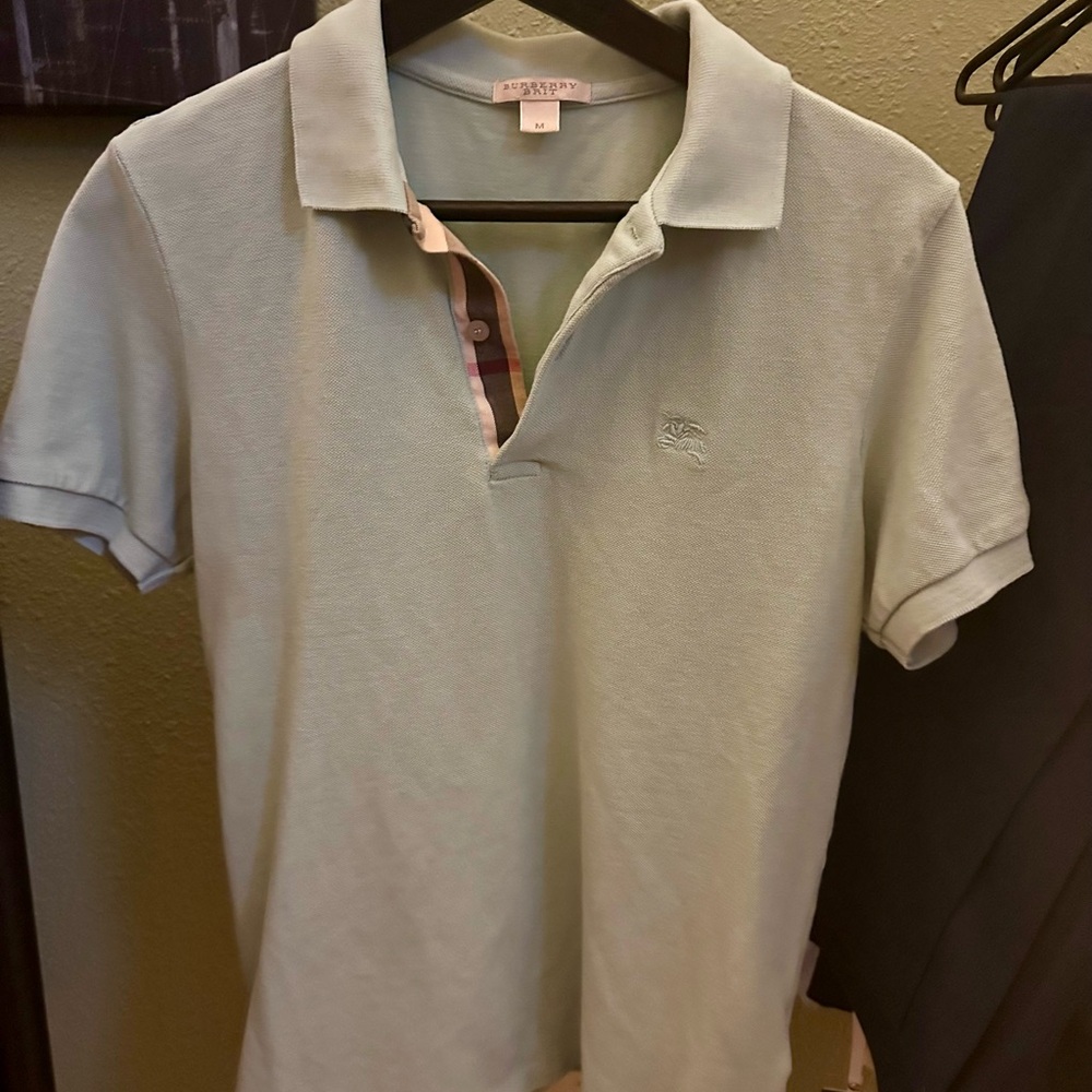 Burberry Pale Gray Polo Shirt for Men